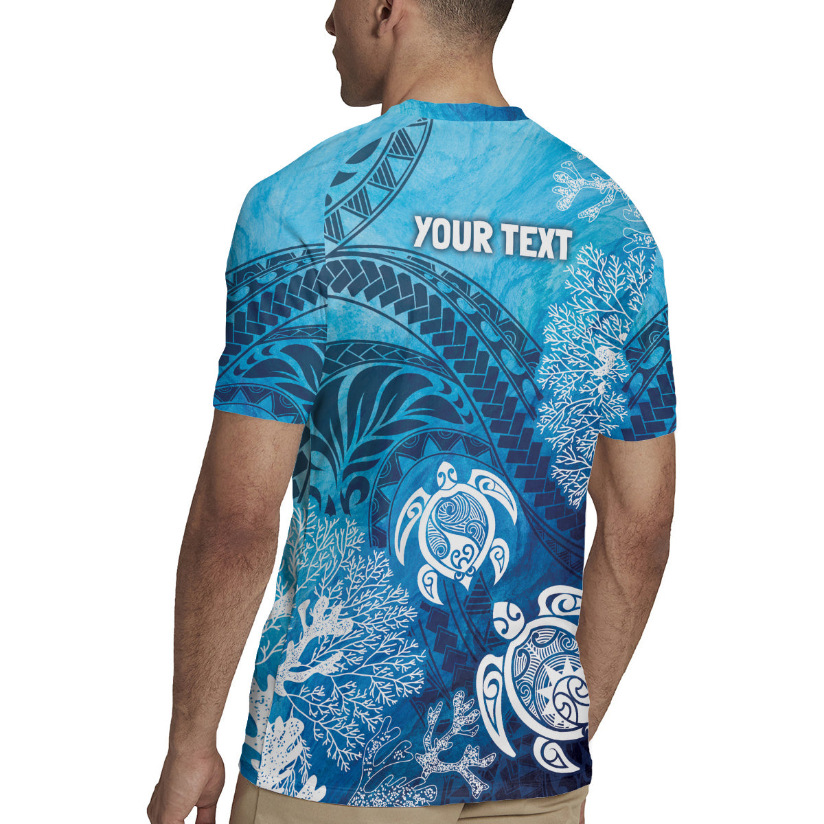 Hawaii World Ocean Day Rugby Jersey Kakau Turtles LT7 - Polynesian Pride