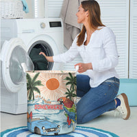 Summer Holiday It's 5 o'clock Somewhere Vintage Hawaii Laundry Basket