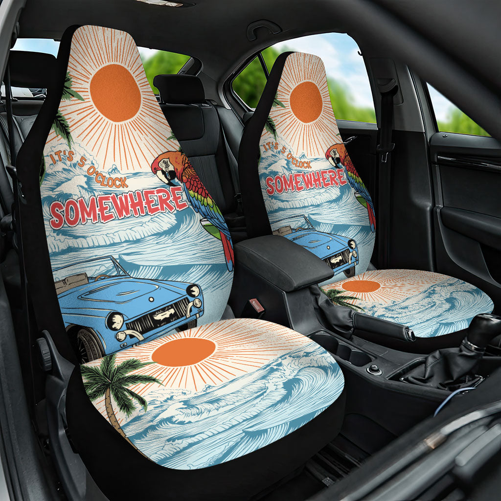 Summer Holiday It's 5 o'clock Somewhere Vintage Hawaii Car Seat Cover