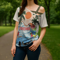 Summer Holiday It's 5 o'clock Somewhere Vintage Hawaii Cross Shoulder Shirt