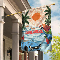 Summer Holiday It's 5 o'clock Somewhere Vintage Hawaii Garden Flag