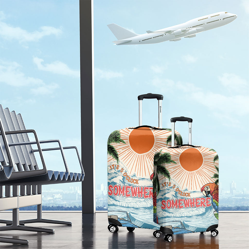 Summer Holiday It's 5 o'clock Somewhere Vintage Hawaii Luggage Cover
