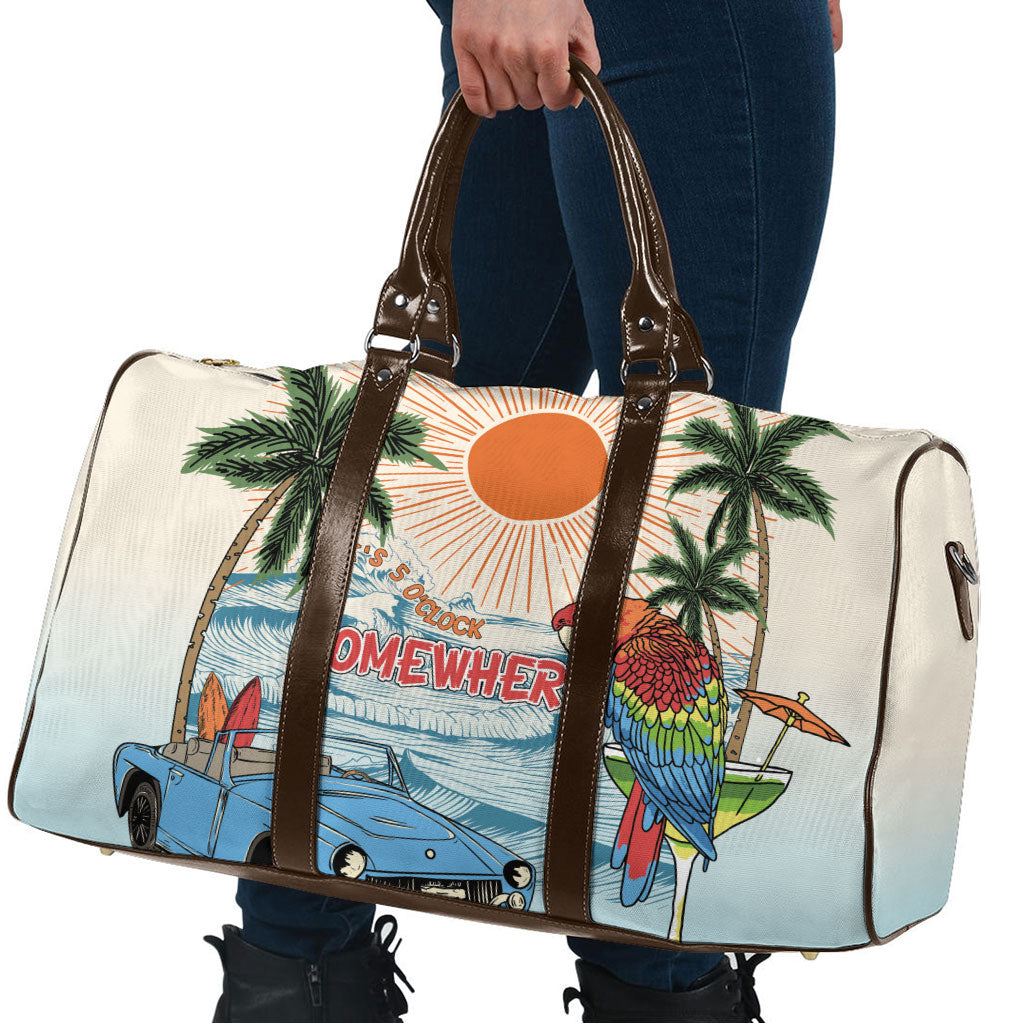 Summer Holiday It's 5 o'clock Somewhere Vintage Hawaii Travel Bag
