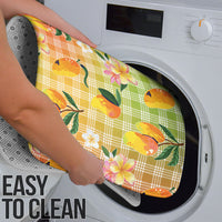 Aloha Hawaii Palaka Print Mango Plumeria Bathroom Set Tropical Vibes