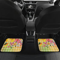 Aloha Hawaii Palaka Print Mango Plumeria Car Mats Tropical Vibes
