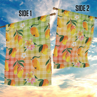 Aloha Hawaii Palaka Print Mango Plumeria Garden Flag Tropical Vibes