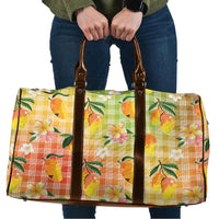 Aloha Hawaii Palaka Print Mango Plumeria Travel Bag Tropical Vibes