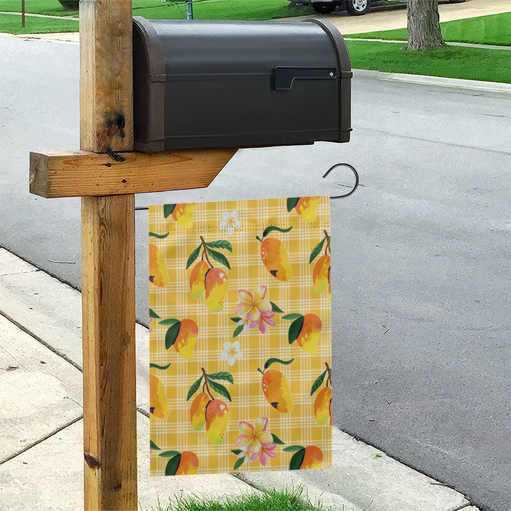 Aloha Hawaii Palaka Print Mango Plumeria Garden Flag Fresh Lemon