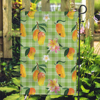 Aloha Hawaii Palaka Print Mango Plumeria Garden Flag Cool Mint