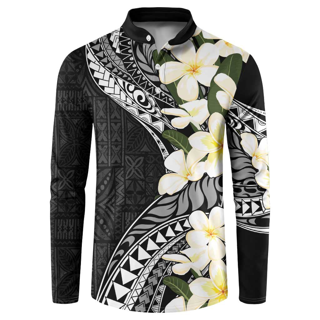 Aloha Hawaii Festive Button Sweatshirt Frangipani Lace Classic