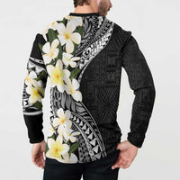 Aloha Hawaii Festive Button Sweatshirt Frangipani Lace Classic