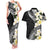 Aloha Hawaii Festive Couples Matching Tank Maxi Dress and Hawaiian Shirt Frangipani Lace Classic
