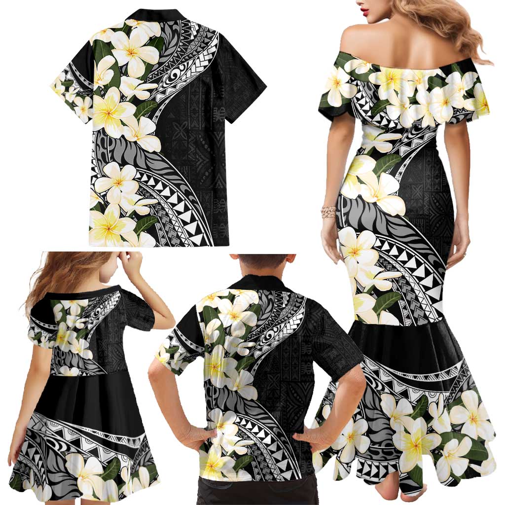 Aloha Hawaii Festive Family Matching Mermaid Dress and Hawaiian Shirt Frangipani Lace Classic LT7 - Polynesian Pride