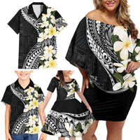 Aloha Hawaii Festive Family Matching Off Shoulder Short Dress and Hawaiian Shirt Frangipani Lace Classic LT7 - Polynesian Pride