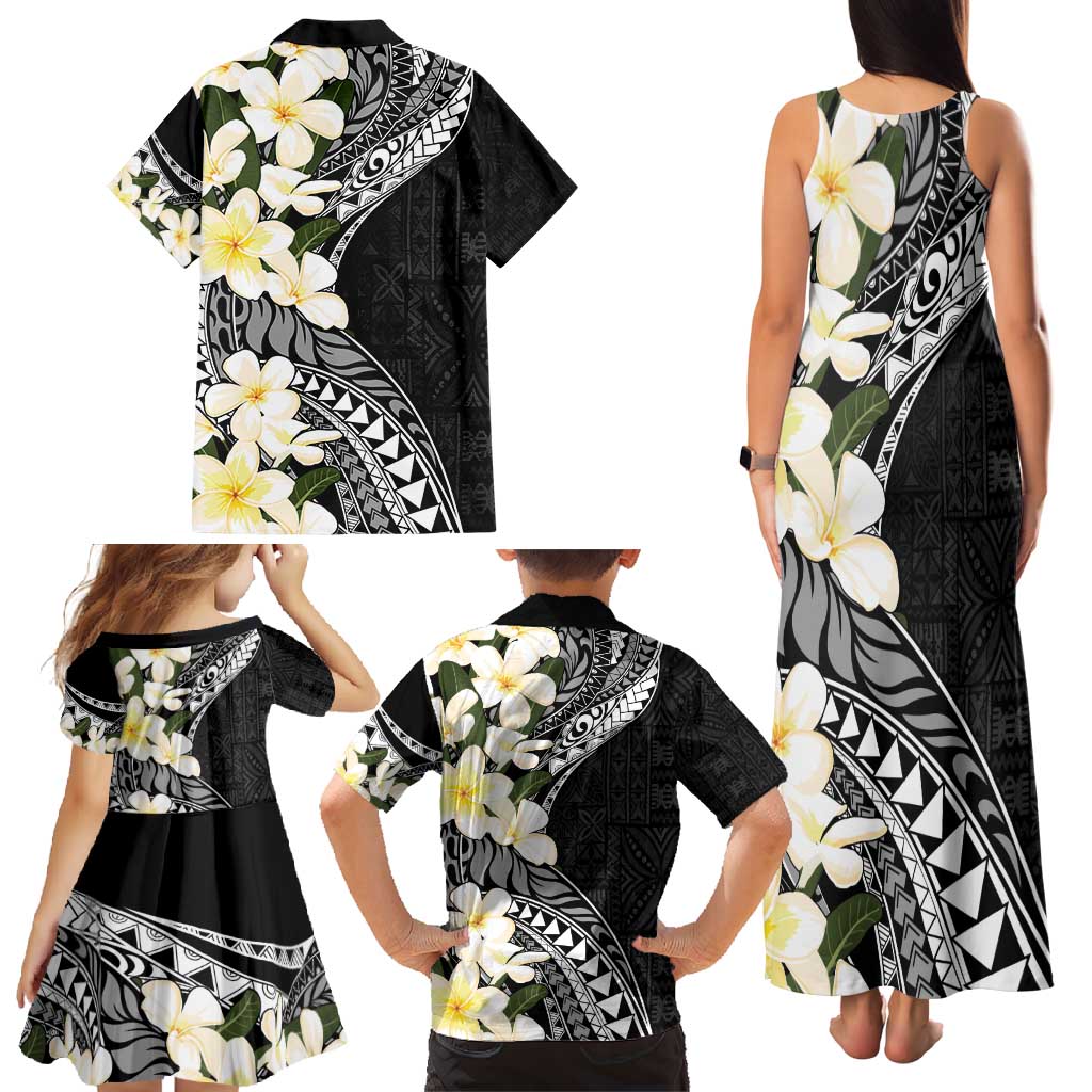 Aloha Hawaii Festive Family Matching Tank Maxi Dress and Hawaiian Shirt Frangipani Lace Classic LT7 - Polynesian Pride