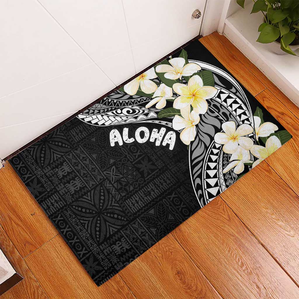 Aloha Hawaii Festive Rubber Doormat Frangipani Lace Classic