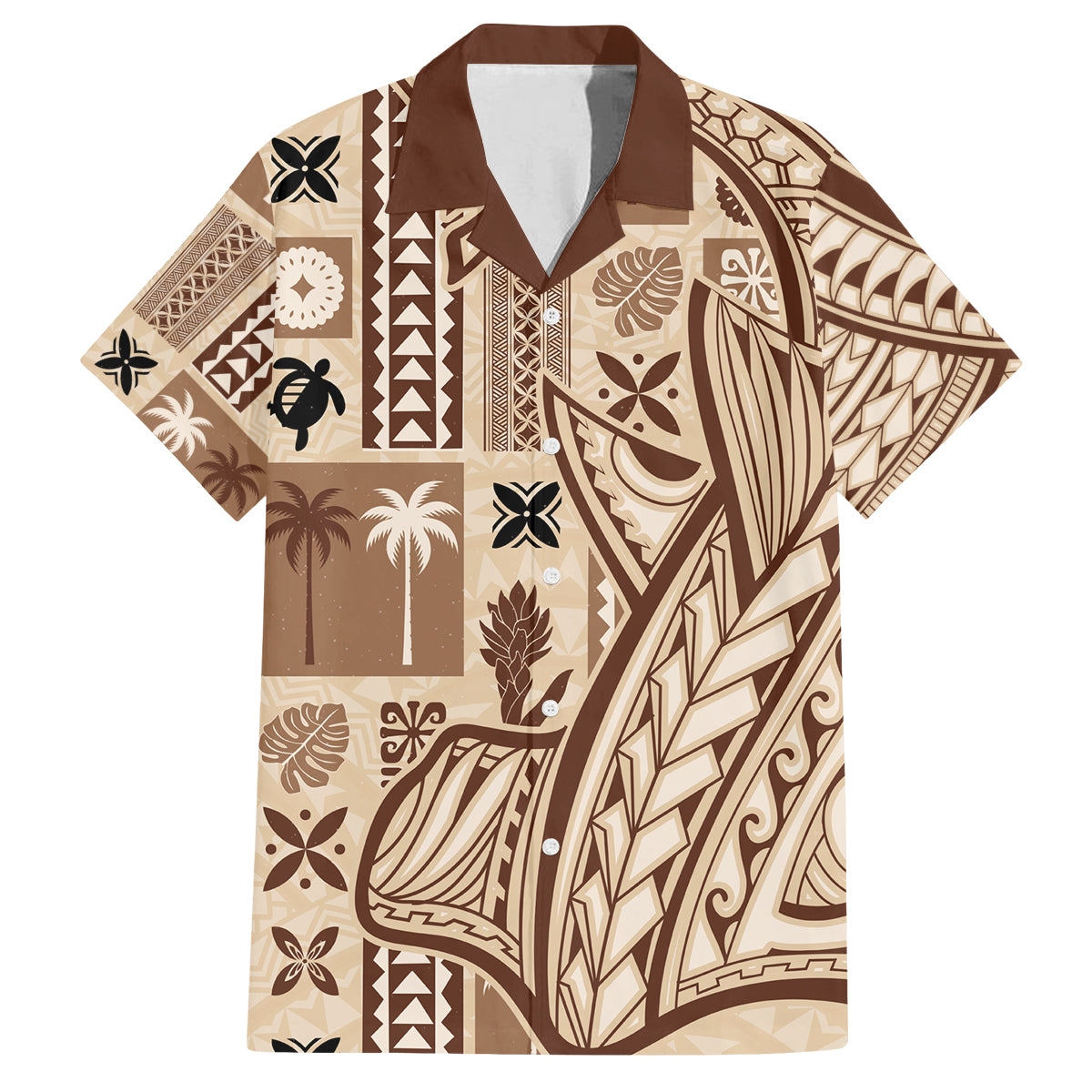samoa-tapa-family-matching-tank-maxi-dress-and-hawaiian-shirt-siapo-mix-tatau-patterns
