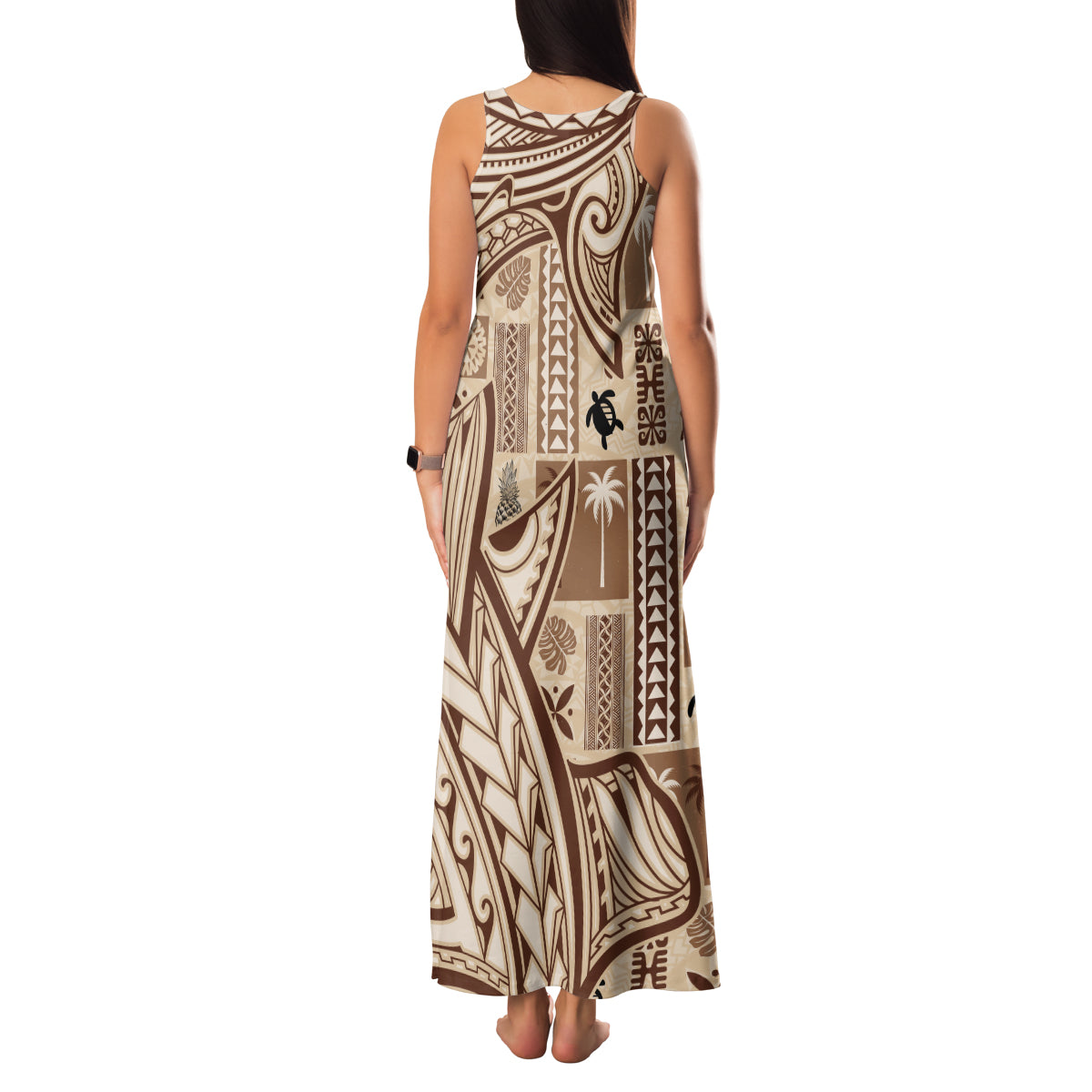 samoa-tapa-family-matching-tank-maxi-dress-and-hawaiian-shirt-siapo-mix-tatau-patterns