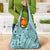 Samoa Tapa Grocery Bag Siapo Mix Tatau Patterns - Teal