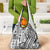 Samoa Tapa Grocery Bag Siapo Mix Tatau Patterns - White