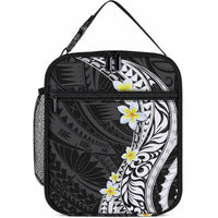 Hawaii Aloha Lunch Bag Plumeria Vintage - Black
