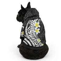 Hawaii Aloha Pet Hoodie Plumeria Vintage - Black LT7 - Polynesian Pride