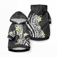 Hawaii Aloha Pet Hoodie Plumeria Vintage - Black LT7 Pullover Black - Polynesian Pride