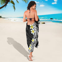 Hawaii Aloha Sarong Plumeria Vintage - Black LT7 - Polynesian Pride