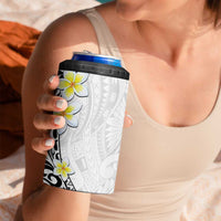Hawaii Aloha 4 in 1 Can Cooler Tumbler Plumeria Vintage - White LT7 - Polynesian Pride