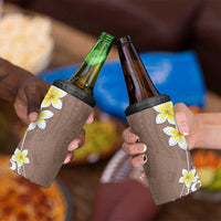 Hawaii Aloha 4 in 1 Can Cooler Tumbler Plumeria Vintage - Beige