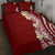 Hawaii Aloha Quilt Bed Set Plumeria Vintage - Crimson LT7 - Polynesian Pride