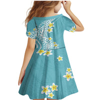 Hawaii Aloha Family Matching Mermaid Dress and Hawaiian Shirt Plumeria Vintage - Turquoise LT7 - Polynesian Pride