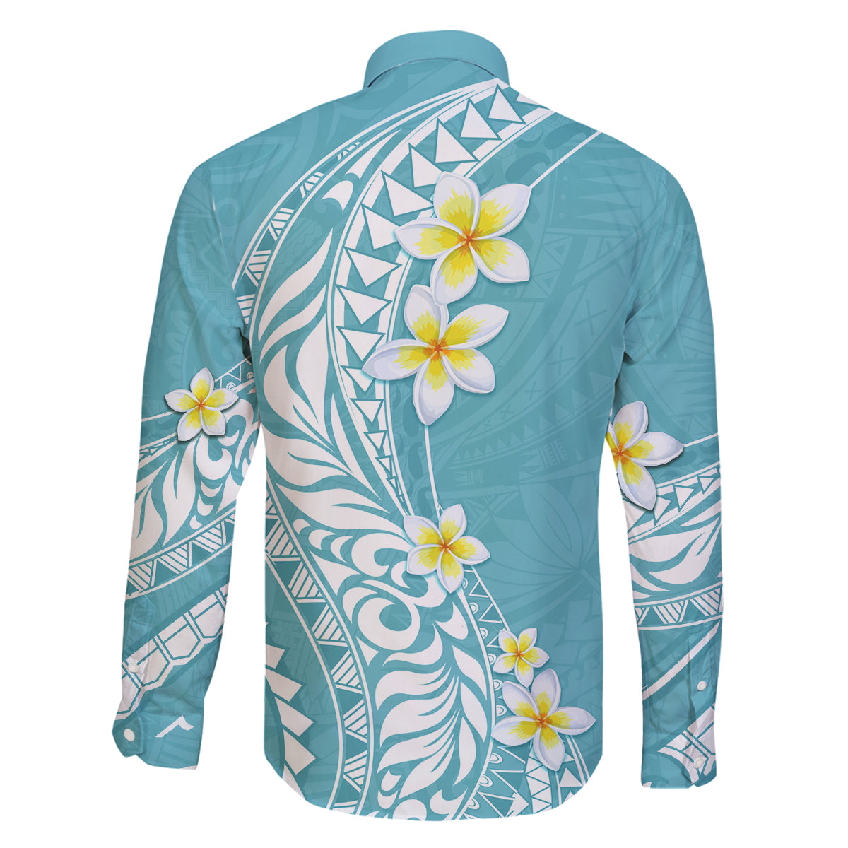 Hawaii Aloha Family Matching Off Shoulder Short Dress and Hawaiian Shirt Plumeria Vintage - Turquoise LT7 - Polynesian Pride
