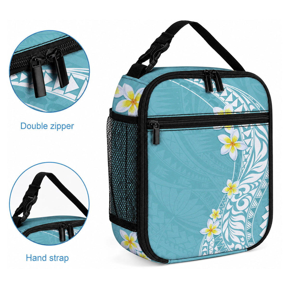 Hawaii Aloha Lunch Bag Plumeria Vintage - Turquoise