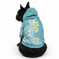 Hawaii Aloha Pet Hoodie Plumeria Vintage - Turquoise LT7 - Polynesian Pride