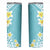 Hawaii Aloha Skinny Tumbler Plumeria Vintage - Turquoise