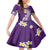 Hawaii Aloha Family Matching Tank Maxi Dress and Hawaiian Shirt Plumeria Vintage - Violet LT7 Daughter's Dress Violet - Polynesian Pride