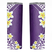 Hawaii Aloha Skinny Tumbler Plumeria Vintage - Violet