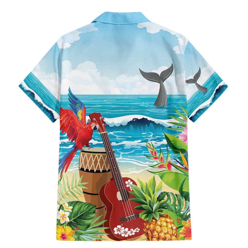 Aloha Honolulu Festival Family Matching Mermaid Dress and Hawaiian Shirt Ukulele By The Shore LT7 - Polynesian Pride