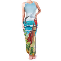 Aloha Honolulu Festival Family Matching Tank Maxi Dress and Hawaiian Shirt Ukulele By The Shore LT7 Mom's Dress Art - Polynesian Pride