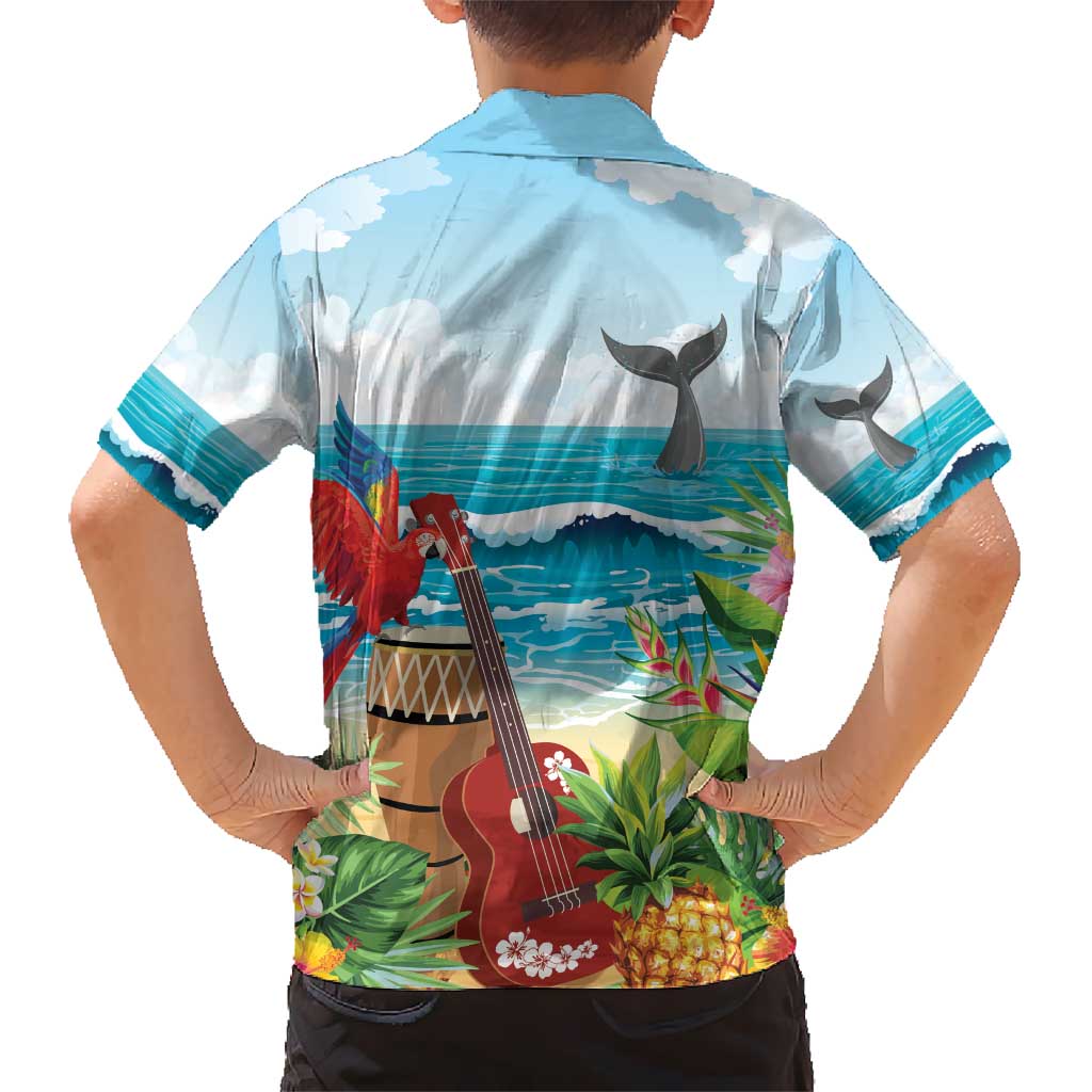 Aloha Honolulu Festival Hawaiian Shirt Ukulele By The Shore