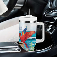 Aloha Honolulu Festival Tumbler With Handle Ukulele By The Shore