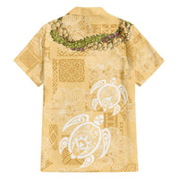 Aloha Honolulu Festival Family Matching Puletasi and Hawaiian Shirt Hawaii Kapa Mix Flowers Lei LT7 - Polynesian Pride
