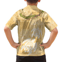 Aloha Honolulu Festival Family Matching Tank Maxi Dress and Hawaiian Shirt Hawaii Kapa Mix Flowers Lei LT7 - Polynesian Pride