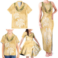 Aloha Honolulu Festival Family Matching Tank Maxi Dress and Hawaiian Shirt Hawaii Kapa Mix Flowers Lei LT7 - Polynesian Pride