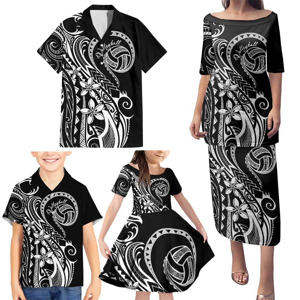 Polynesia Beach Volleyball Personalized Family Matching Puletasi and Hawaiian Shirt Basic