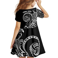 Polynesia Beach Volleyball Personalized Kid Short Sleeve Dress Basic