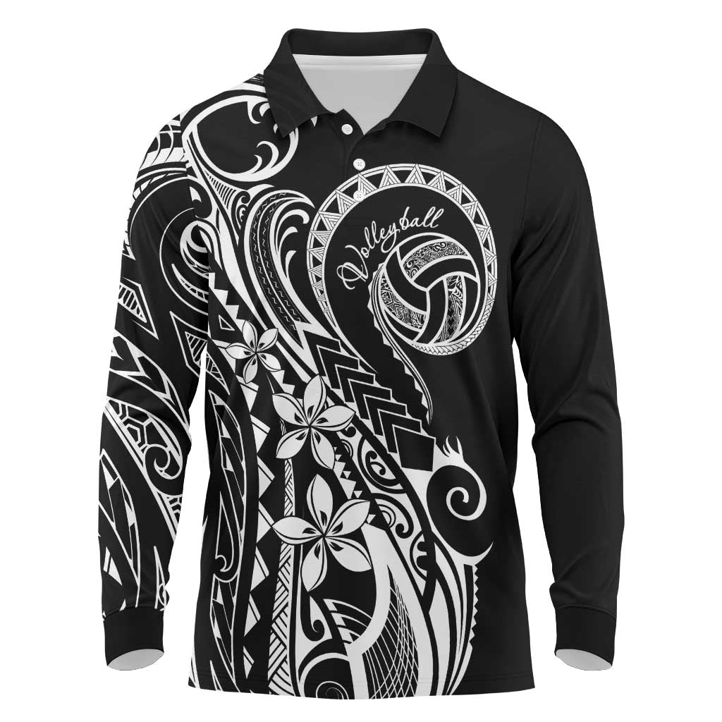 Polynesia Beach Volleyball Personalized Long Sleeve Polo Shirt Basic