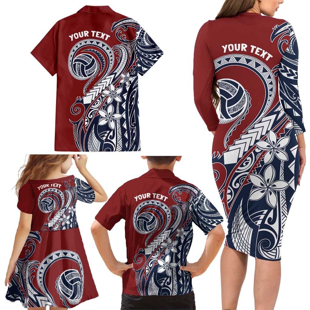 Polynesia Beach Volleyball Personalized Family Matching Long Sleeve Bodycon Dress and Hawaiian Shirt Special LT7 - Polynesian Pride