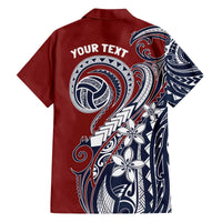 Polynesia Beach Volleyball Personalized Family Matching Off The Shoulder Long Sleeve Dress and Hawaiian Shirt Special